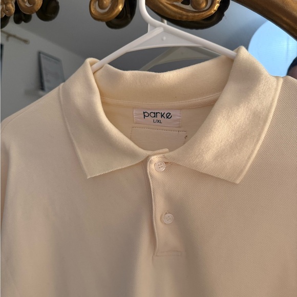 Parke butter yellow Long Sleeve Polo Shirt/pullover - Picture 2 of 2